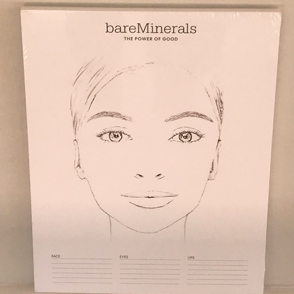 Bare Minerals make up face chart (35 sheets)